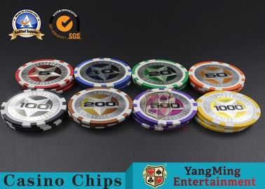 Texas Hold'em 11.5g Clay Chip Casino Baccarat Jogo de Mesa ABS Chip Moeda