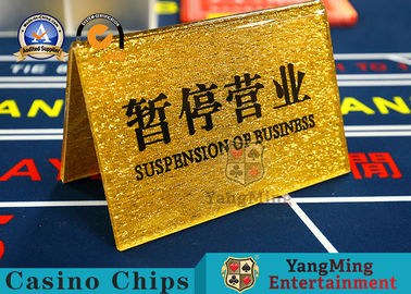 Amigável para o meio ambiente High-through Gold Screen Number Card Acrylic Custom VIP Clubhouse Reservado Placa de número chinês e inglês