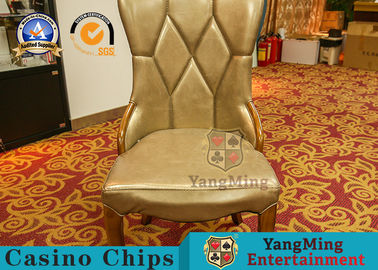 Estilo nórdico personalizado madeira grão casa hotel mesa banquete cadeira jogo de azar personalizado cadeira de jogo de couro de microfibra