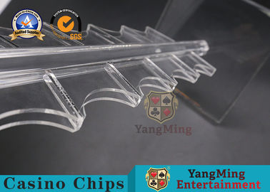 Casino Acrílico Transparente Chips Poker Case Mesa de jogo Chips de plástico Carrier Roleta Casino Custom Holder