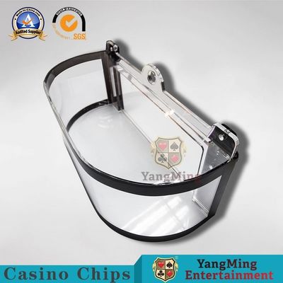 Porta-chips de acrílico transparente e espesso de alta qualidade, mesa de jogo de roleta internacional, balcão com fechadura.