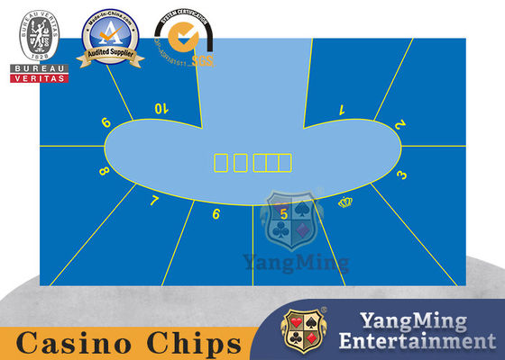 Pea Oval Upgrade Design 10 pessoas Texas Hold'em Custom Waterproof Tablecloth jogo