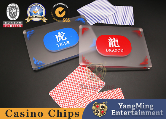 Carta de Posicionamento para Mesa de Pôquer Chuang Dragão e Tigre Personalizada em Acrílico Translúcido Fosco