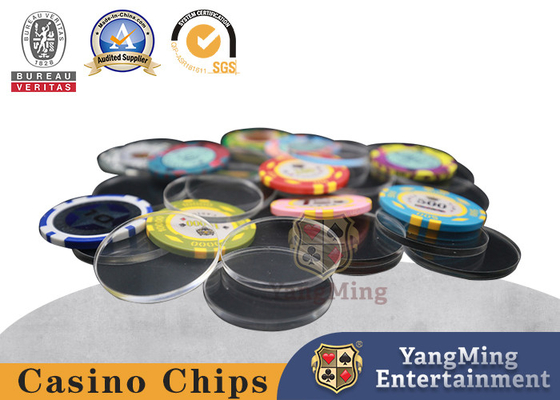 A tabela do pôquer personalizou Chip Coin Spacers 40mm redondo inteiramente transparente