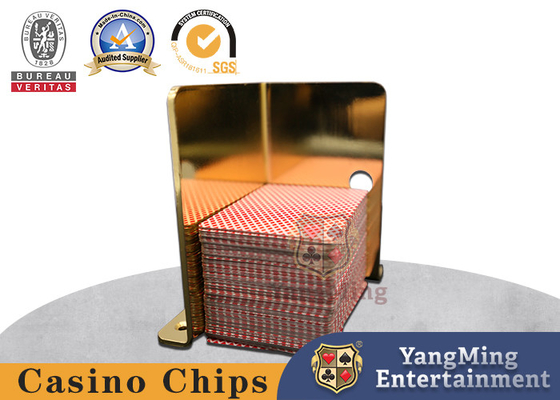 Metal Poker Card Holder Eletroplated Gold Aparecimento Casino Game Desktop Pin Holder