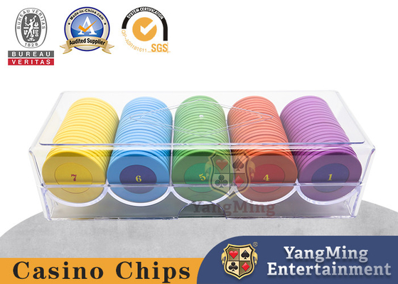 Acrílico transparente espessado 100 peças Diâmetro 40 mm Com cobertura de mesa de poker Mesa de cima portador de chip