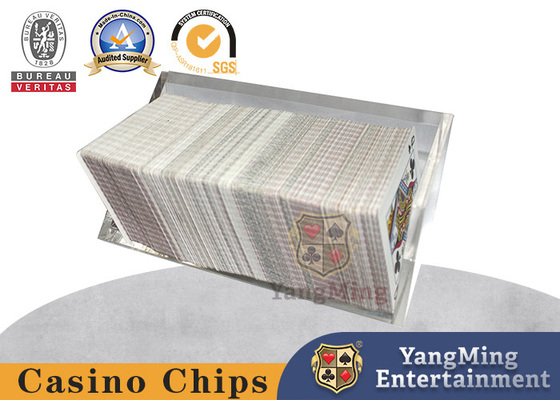 Acrílico totalmente transparente 8 conjuntos de triângulo personalizado mesa de jogos mesa de mesa porta-cartas descartáveis