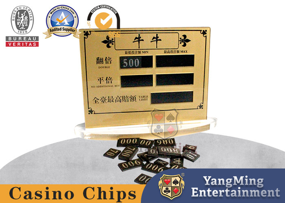 Casino Bull Poker Table Limited Cartão Vermelho Impressão de tela de plástico acrílico pode ser personalizada